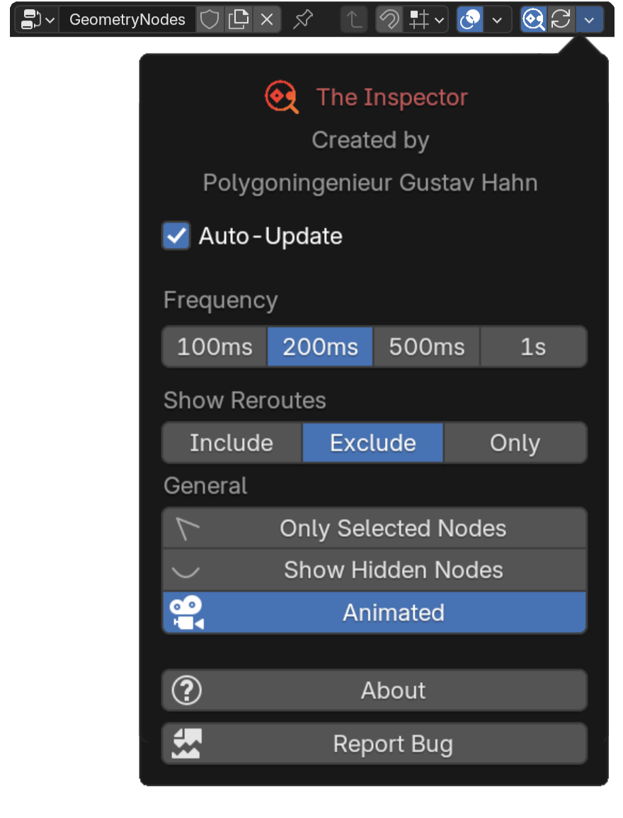 The Inspector Popup